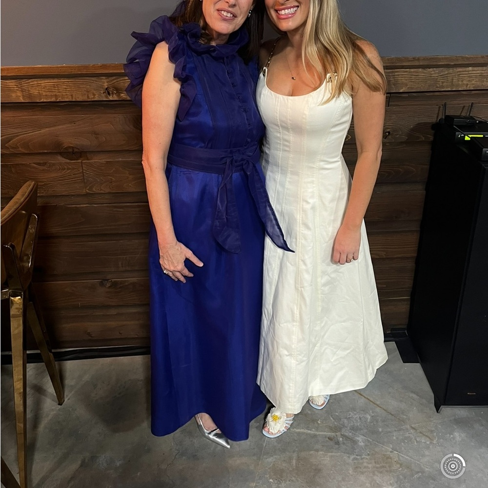 Cult Gaia White Midi Dress with Gold Accents - Picture 5 of 5